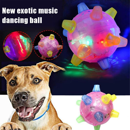 electric flashing jumping ball new strange music dancing ball Activation Ball for Dogs Durable Reusable Cute for Dog Funny Toys