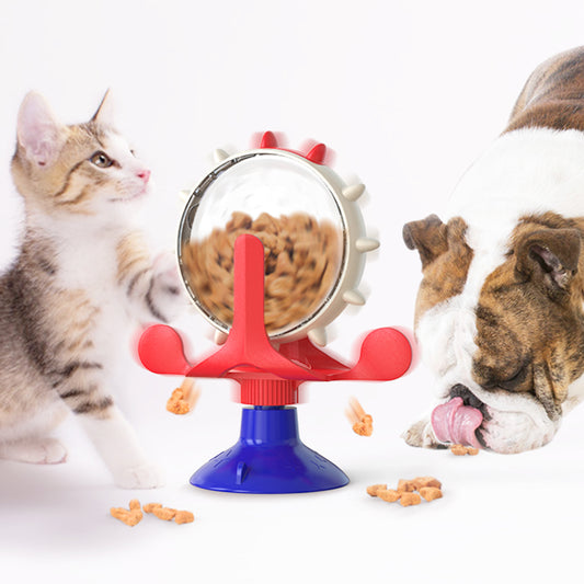 Slow Dog Feeder Funny Dog Treat Leaking Cat Toy Interactive Rotatable Wheel Toy for Cats Kitten Dogs Pet Products Accessories