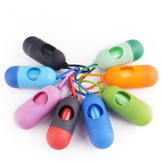 1 Pcs Pet Dog Poop Bag Dispenser Waste Garbage Holder Dispensers Poop Bags Set Pets Dogs Trash Cleaning Dog Toy Supplies