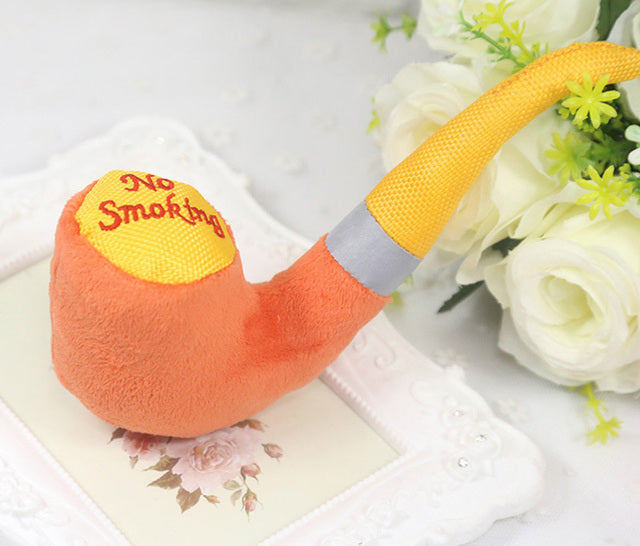 1Pc Funny Cute Dog Toys Pet Puppy Chew Squeaker Squeaky Plush Sound Novelty Pipe Design Squeak Toys Dog Toys For Small Dogs Cats